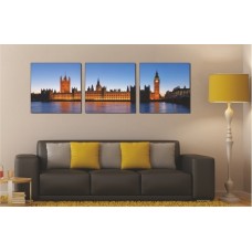 Модульная картина 'Вид на Лондон', В56 x Ш168 см.