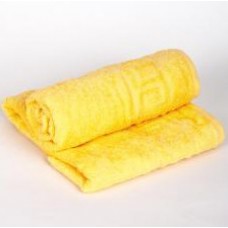Полотенце махровое желтый 40х70см, бордюр-греческий, 430 гр/м2, Туркмения