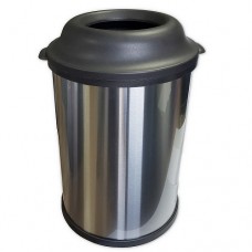 Бак для мусора большой 50л. d - 402мм , h -640мм из нержавеющей стали , матовый, код: 11220