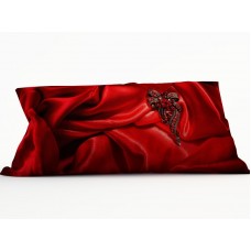 Декоративная подушка Алая брошь, 25X45 см.