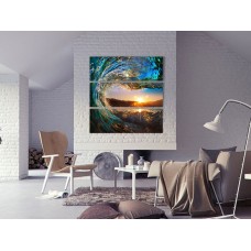 Модульная картина 'Морской закат', В70 x Ш70 см.