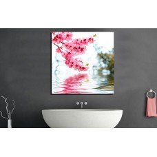 Модульная картина 'Цветы вишни', В70 x Ш70 см.