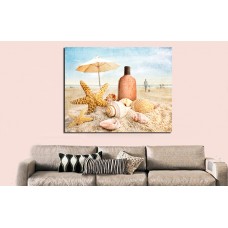 Модульная картина 'Пляжный сезон', В70 x Ш88 см.