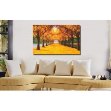 Модульная картина 'Осенняя Аллея', В56 x Ш90 см.