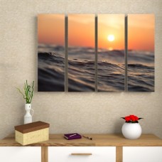 Модульная картина 'Солнце в море', Ш96хВ70, из 4-x частей