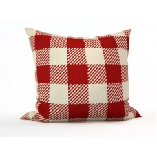 Декоративная подушка Красные квадраты, 45X45 см.