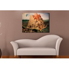 Модульная картина 'Вавилонская башня', В56 x Ш77 см.