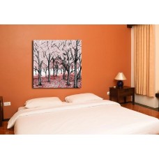 Модульная картина 'Красный лес', В56 x Ш56 см.