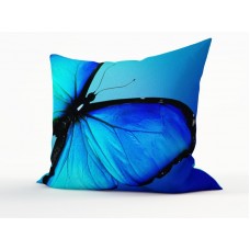 Декоративная подушка 'Лазурная бабочка', 45X45 см.