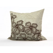 Декоративная подушка 'Кружевные цветы', 45X45 см.