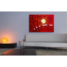 Модульная картина 'Красный закат', В56 x Ш78 см.