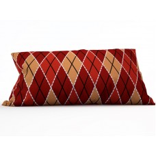 Декоративная подушка 'Алые ромбы', 25X45 см.
