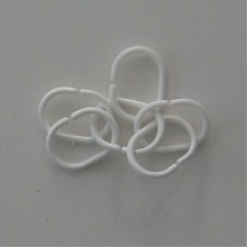 Кольца для штор в ванную пластиковые - упаковка / 14 штук / (75000)